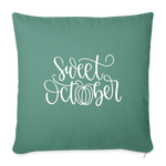 Load image into Gallery viewer, Sweet October Throw Pillow Cover 18” x 18” - cypress green
