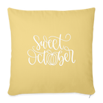 Load image into Gallery viewer, Sweet October Throw Pillow Cover 18” x 18” - washed yellow
