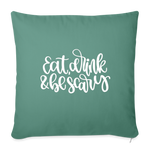 Load image into Gallery viewer, Eat Drink and Be Scary Throw Pillow Cover 18” x 18” - cypress green

