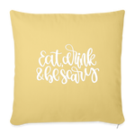 Load image into Gallery viewer, Eat Drink and Be Scary Throw Pillow Cover 18” x 18” - washed yellow
