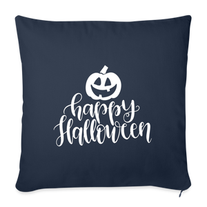 Happy Halloween Throw Pillow Cover 18” x 18” - navy