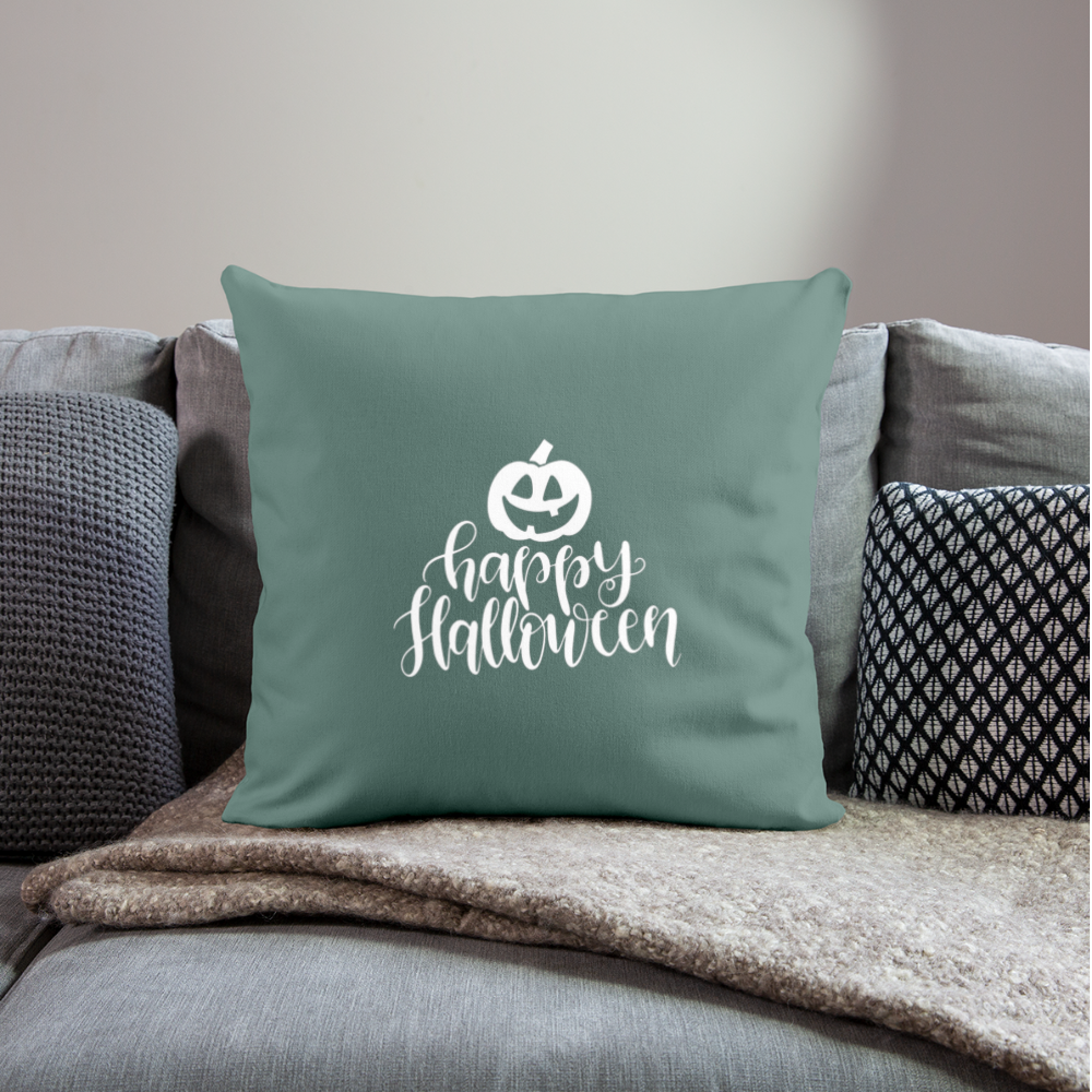 Happy Halloween Throw Pillow Cover 18” x 18” - cypress green