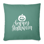 Load image into Gallery viewer, Happy Halloween Throw Pillow Cover 18” x 18” - cypress green
