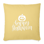 Load image into Gallery viewer, Happy Halloween Throw Pillow Cover 18” x 18” - washed yellow
