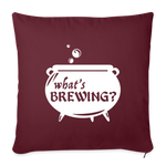 Load image into Gallery viewer, What&#39;s Brewing Cauldron Throw Pillow Cover 18” x 18” - burgundy
