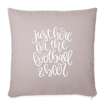 Load image into Gallery viewer, Just Here For the Football and Beer Throw Pillow Cover 18” x 18” - light taupe
