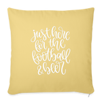 Load image into Gallery viewer, Just Here For the Football and Beer Throw Pillow Cover 18” x 18” - washed yellow
