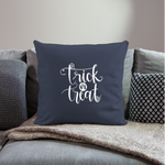 Load image into Gallery viewer, Trick Or Treat Throw Pillow Cover 18” x 18” - navy
