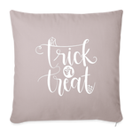 Load image into Gallery viewer, Trick Or Treat Throw Pillow Cover 18” x 18” - light taupe
