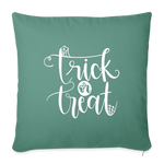 Load image into Gallery viewer, Trick Or Treat Throw Pillow Cover 18” x 18” - cypress green
