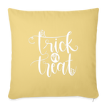 Load image into Gallery viewer, Trick Or Treat Throw Pillow Cover 18” x 18” - washed yellow
