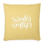 Load image into Gallery viewer, Sweater Weather Throw Pillow Cover 18” x 18” - washed yellow
