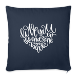 Load image into Gallery viewer, Love You To The End Zone And Back Throw Pillow Cover 18” x 18” - navy
