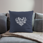 Load image into Gallery viewer, Love You To The End Zone And Back Throw Pillow Cover 18” x 18” - navy
